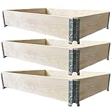 Hochbeet aus Palettenrahmen 3-teilig Palettenrahmen Hochbeet Gartenbeet...