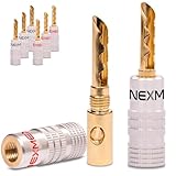 NEXMEX Hohl Bananenstecker - 8 Stück Stecker als Set - Hohl Steckverbinder 24K...