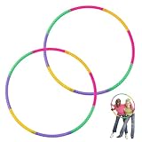 2 Stück 8 Abschnitte Hula Hoop Reifen, Farbig Hulahoopreifen für Kinder...