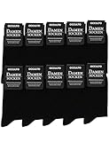 Occulto Damen Schwarze Socken 10-20er Pack (Modell: Hermine) 10 X Schwarz 35-38