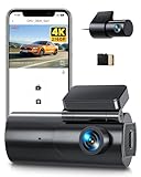 GKU Dashcam Auto Vorne Hinten 4K/2,5K WiFi Dash Cam mit 64GB SD Karte, Dual Auto...