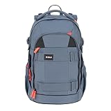 BOLD Lässig Schulrucksack mit Reflektoren und höhenverstellbarem...
