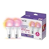 WiZ E27 LED Lampe Tunable White & Color, dimmbar, 100W, 16 Mio. Farben, smarte...