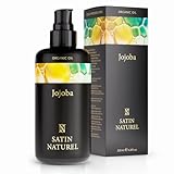 Jojobaöl BIO Kaltgepresst – 200ml - Vegan – Jojobaöl Bio für Kosmetik – Jojobaöl Haare & Gesicht von Satin Naturel – Jojoba Oil Made in Germany