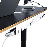 PAMO Kabelkanal Schreibtisch zur einfachen Montage untertisch I inkl. 10x Klett...