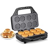 Reemix Mini Waffeleisen, Waffelmaschine für 8 x 4,8 cm Mini-Waffeln, kompakte...