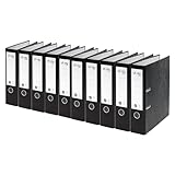 VON Leitz Ordner A4, 10er Pack, 100 % Recyclingpapier, 80 mm Rückenbreite, Für...