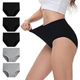 NUOZA Hipster Unterwäsche Damen Taillenslip Damen Baumwolle High Waist Slip...