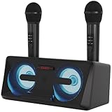 Karaoke Maschine mit 2 Kabellosen Mikrofonen,Karaoke Anlage HiFi mit 20W...