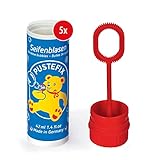 PUSTEFIX Seifenblasen Set I 5 x Klassik 42ml I Bunte Rainbow Bubbles Made in...