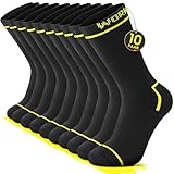 FALARY 10 Paar Arbeitssocken Herren 43-46 Baumwolle Socken Herren 43-46...