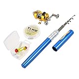 Lixada Mini Angel Reel Combo Kit, Pen Angelrute + Fishing Wheel + Angelschnur +...