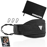 GORNATION Dip Gürtel, Dip Belt mit Kette oder Seil, für Dips & Krafttraining,...