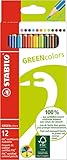 Umweltfreundlicher Buntstift - STABILO GREENcolors - 12er Pack - mit 12...