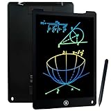 Richgv 13.5 Zoll LCD Schreibtablett,LCD Writing Tablet,EIN Schlüssel zum Löschen Funktion,Doodle Malen Board, Ultradünn und tragbar,Geschenk für Kinder,Schul Familie Erwachsene Büro (Schwarz)