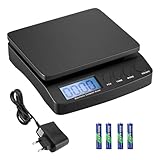 Anesty Digitale Paketwaage bis 30 kg, Briefwaage Plattformwaage Postwaage in 1g...