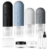 AiQInu Reiseflaschen Zum BefüLlen, 8 StüCk Silikon Reiseflaschen Set 60/90ml,...