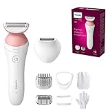 PHILIPS Lady Shaver Series 6000, Kabelloser Rasierer mit 6 Zubehörteilen...