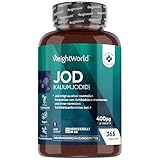 Jod Tabletten - 400µg pro Tablette - 365 Kaliumjodid Tabletten - 1 Jahresvorrat...
