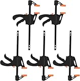 5 Stk Einhandzwingen Set, Schnellspannzwinge, 4 Zoll Schraubzwingen F Klemmen,...