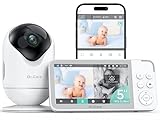 Dr.Care VistaView 5” Smart WiFi Babyphone mit Clip-Halterung – 2K HD Kamera,...