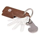 DONBOLSO® Colt I Schlüsseletui mit Einkaufswagenlöser I Leder Etui für 1-6...