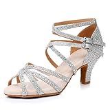 Rosefinch Lateinamerikanische Tanzschuhe mit Strasssteinen,Salsa-Tanzschuhe für...