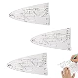 3 Stück parabelschablone mathe Parabel parabelschablone Geometrie...