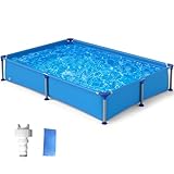 SOARS Rechteckiger Pool, oberirdischer Pool, 228 x 159 x 42 cm, Struktur aus...