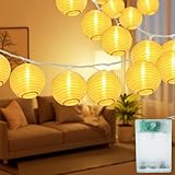 Kimuwote LED Lampion Lichterkette Batterie, 20 LEDs 7M Lampions Lichterkette...