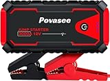 Povasee Starthilfe Powerbank, 3000A Auto Starthilfe für 12V Fahrzeuge (Bis zu...