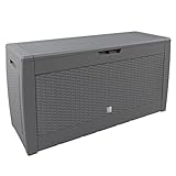 Casaria® Auflagenbox Wetterfest Haltegriffe UV-beständig Rollen 310L Garten...