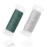 0,35mm x 100m Basteldraht, 2 Rollen Blumendraht Draht zum Basteln Schmuckdraht...