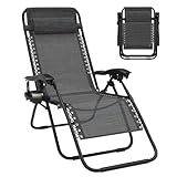 Huracan Liegestuhl Klappbar, Sonnenliege Balkon mit Stufenlos verstellbare...