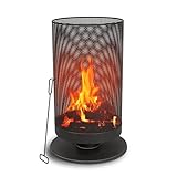 BBQ Collection Feuertonne mit Funkenschutz - Feuerkorb 44,5 x 72,5 cm -...