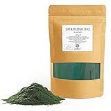 ERBOTECH Spirulina Pulver BIO, 100 g Beutel, Reich an Proteinen, Kalzium und...