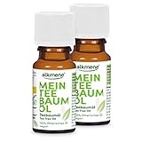 alkmene Mein 100% reines Teebaumöl 2x 10 ml vegan & klimaneutral - naturreines...