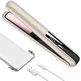 Glätteisen Kabellos mit USB-C Aufladung Haarglätter und Lockenstab 2 in 1 Mini...