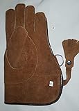 Altawash Falkner-Handschuh, klein, Wildleder, doppellagig, 30,5 cm, Kupferbraun