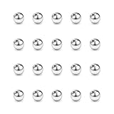 FECTAS 20pcs Piercing Kugel 16G 18G Chirurgenstahl Silber Ersatzkugel...