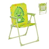 Relaxdays Kinder Klappstuhl, Campingstuhl mit Monster-Motiv, HBT 51,5x36x37,5...