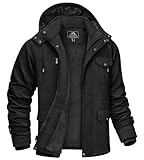 KEFITEVD Herren Winterparka Warme Winterjacke mit Abnehmbare Kapuze Gefüttert...