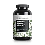 Bio Maca Rot – 3000 mg Bio Maca rot pro Tagesdosis – 180 Kapseln – Mit...