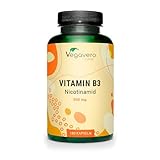 Vitamin B3 Niacin | Hochdosiert: 500 mg Nicotinamid | 180 Kapseln - 6...