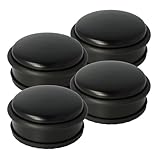 Westcott Türstopper aus Edelstahl Schwarz 4 Stück | Runder Türstopper mit...