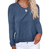 Cicy Bell T-Shirt Damen Langarm für Damen Oberteile Rundhals Casual Locker...