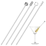 JJUNW 24Stück Metall Cocktailspieße, 304 Edelstahl Cocktail Zahnstocher...