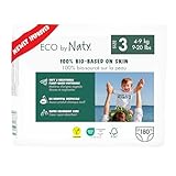 Eco by Naty Baby Öko Windeln - umweltfreundliche Premium-Bio Windeln aus...