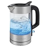 ProfiCook® Wasserkocher Edelstahl | 1 Liter | blau beleuchtet | BPA frei |...