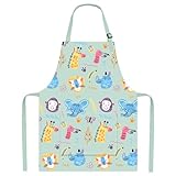 FUKPO Kinderschürze Mädchen Jungen, Schürze Kinder Polyester Baumwolle Schule...